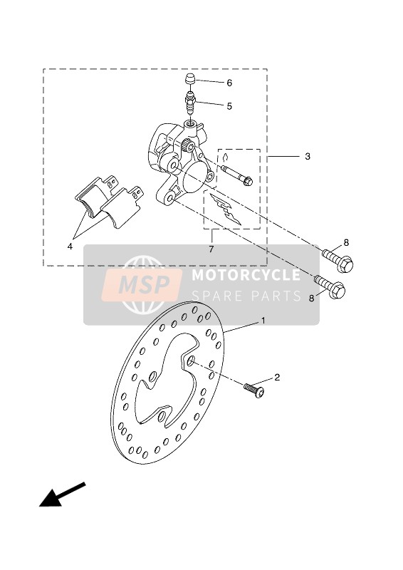 Yamaha YN50 2016 Front Brake Caliper for a 2016 Yamaha YN50